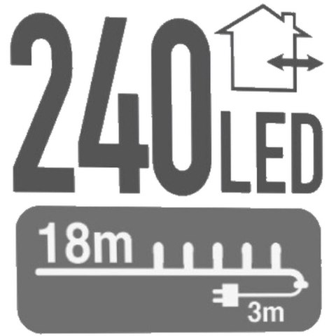 LAMPKI CHOINKOWE ŁAŃCUCH ŚWIETLNY 240 LED TIMER ZIMNY BIAŁY LAMPKI CHOINKOWE ŁAŃCUCH ŚWIETLNY 240 LED TIMER ZIMNY BIAŁY