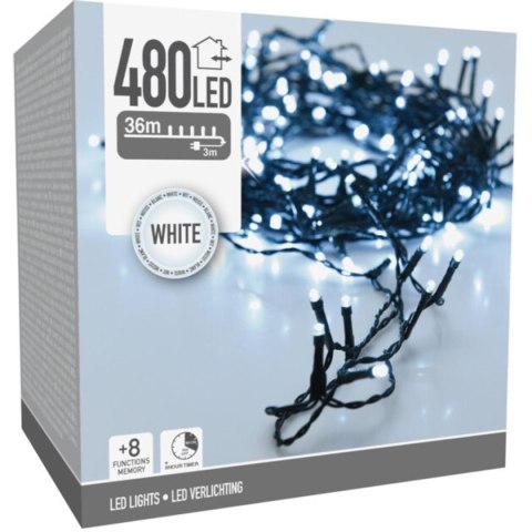 LAMPKI CHOINKOWE ŁAŃCUCH ŚWIETLNY 480 LED TIMER ZIMNY BIAŁY LAMPKI CHOINKOWE ŁAŃCUCH ŚWIETLNY 480 LED TIMER ZIMNY BIAŁY