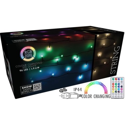 LAMPKI CHOINKOWE ŁAŃCUCH ŚWIETLNY 96 LED RGB Z PILOTEM LAMPKI CHOINKOWE ŁAŃCUCH ŚWIETLNY 96 LED RGB Z PILOTEM
