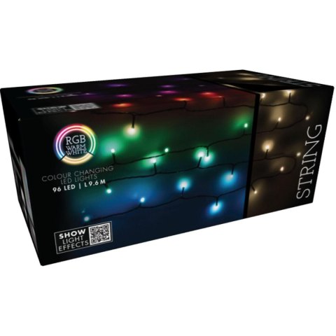 LAMPKI CHOINKOWE ŁAŃCUCH ŚWIETLNY 96 LED RGB Z PILOTEM LAMPKI CHOINKOWE ŁAŃCUCH ŚWIETLNY 96 LED RGB Z PILOTEM