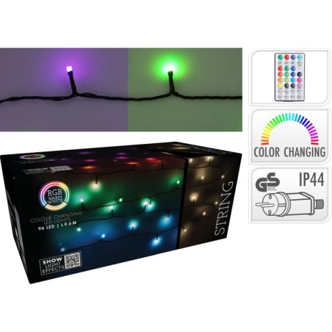 LAMPKI CHOINKOWE ŁAŃCUCH ŚWIETLNY 96 LED RGB Z PILOTEM LAMPKI CHOINKOWE ŁAŃCUCH ŚWIETLNY 96 LED RGB Z PILOTEM