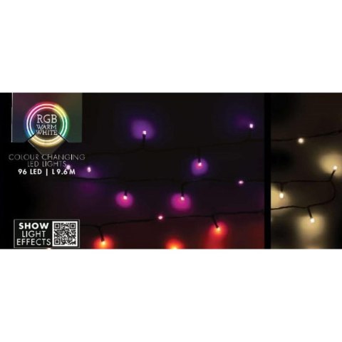 LAMPKI CHOINKOWE ŁAŃCUCH ŚWIETLNY 96 LED RGB Z PILOTEM LAMPKI CHOINKOWE ŁAŃCUCH ŚWIETLNY 96 LED RGB Z PILOTEM