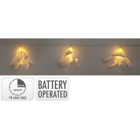 LAMPKI DRUCIKI NA BATERIE GIRLANDA 20 LED KWIATY CIEPŁY BIAŁY LAMPKI DRUCIKI NA BATERIE GIRLANDA 20 LED KWIATY CIEPŁY BIAŁY