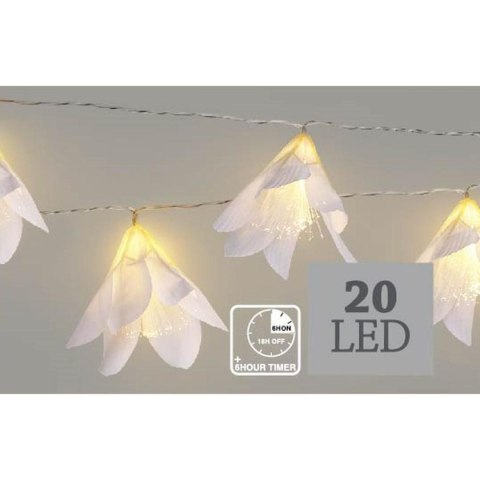 LAMPKI DRUCIKI NA BATERIE GIRLANDA 20 LED KWIATY CIEPŁY BIAŁY LAMPKI DRUCIKI NA BATERIE GIRLANDA 20 LED KWIATY CIEPŁY BIAŁY
