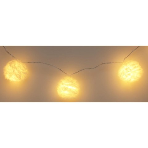 LAMPKI GIRLANDA FUTRZANE KULKI NA BATERIE 50MM LED CIEPŁY BIAŁY LAMPKI GIRLANDA FUTRZANE KULKI NA BATERIE 50MM LED CIEPŁY BIAŁY