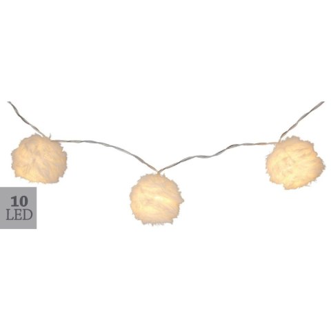 LAMPKI GIRLANDA FUTRZANE KULKI NA BATERIE 50MM LED CIEPŁY BIAŁY LAMPKI GIRLANDA FUTRZANE KULKI NA BATERIE 50MM LED CIEPŁY BIAŁY
