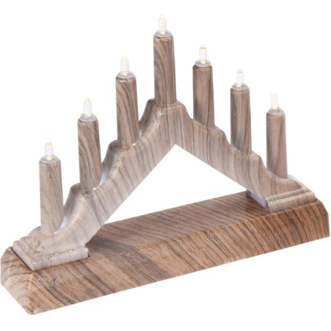 ŚWIECZNIK ADWENTOWY 15,5x3,2x13,5CM 7 LED ZASILANY NA BATERIE TERRA ŚWIECZNIK ADWENTOWY 15,5x3,2x13,5CM 7 LED ZASILANY NA BATERIE TERRA