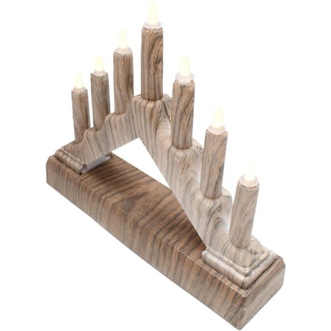 ŚWIECZNIK ADWENTOWY 15,5x3,2x13,5CM 7 LED ZASILANY NA BATERIE TERRA ŚWIECZNIK ADWENTOWY 15,5x3,2x13,5CM 7 LED ZASILANY NA BATERIE TERRA
