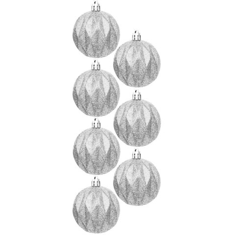 BOMBKA DEKORACYJNA PLASTIKOWA 6CM SET 35 SZT SREBRNA BOMBKA DEKORACYJNA PLASTIKOWA 6CM SET 35 SZT SREBRNA