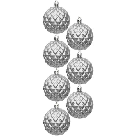 BOMBKA DEKORACYJNA PLASTIKOWA 6CM SET 35 SZT SREBRNA BOMBKA DEKORACYJNA PLASTIKOWA 6CM SET 35 SZT SREBRNA