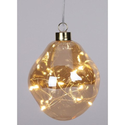 BOMBKA FORMÓWKA SZKLANA KROPLA LED 10CM GOLD BOMBKA FORMÓWKA SZKLANA KROPLA LED 10CM GOLD
