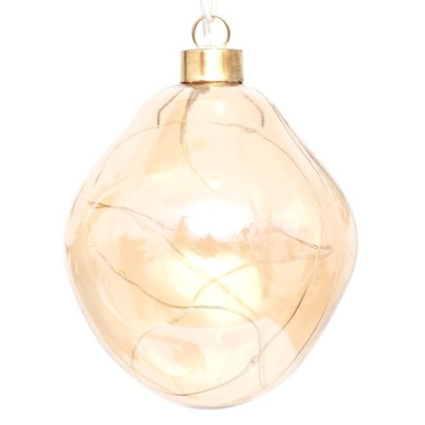 BOMBKA FORMÓWKA SZKLANA KROPLA LED 10CM GOLD BOMBKA FORMÓWKA SZKLANA KROPLA LED 10CM GOLD
