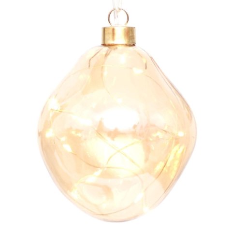 BOMBKA FORMÓWKA SZKLANA KROPLA LED 10CM GOLD BOMBKA FORMÓWKA SZKLANA KROPLA LED 10CM GOLD