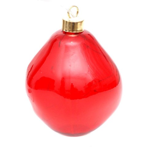 BOMBKA FORMÓWKA SZKLANA KROPLA LED 10CM RED BOMBKA FORMÓWKA SZKLANA KROPLA LED 10CM RED