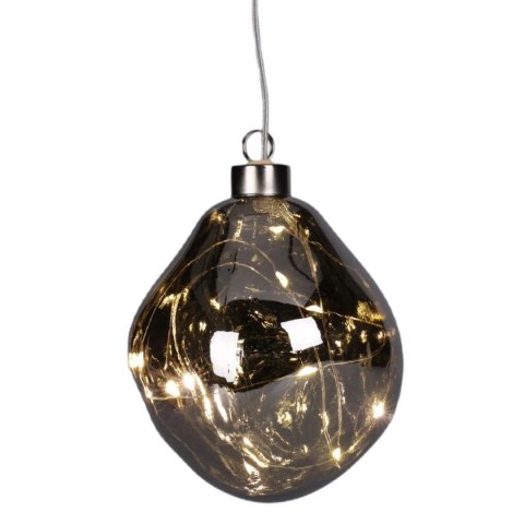 BOMBKA FORMÓWKA SZKLANA KROPLA LED 10CM SILVER BOMBKA FORMÓWKA SZKLANA KROPLA LED 10CM SILVER