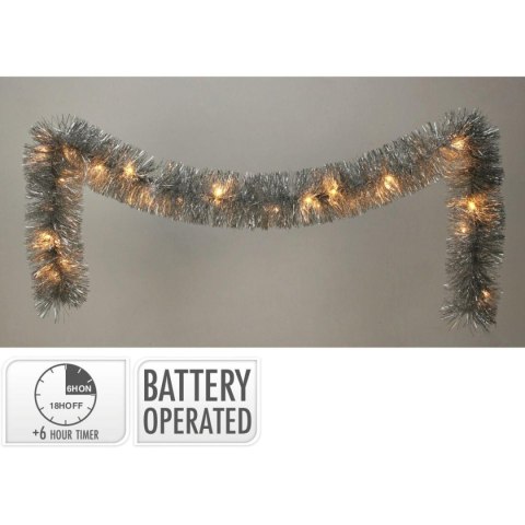 GIRLANDA DEKORACYJNA 270CM 26LED SREBRNA GIRLANDA DEKORACYJNA 270CM 26LED SREBRNA