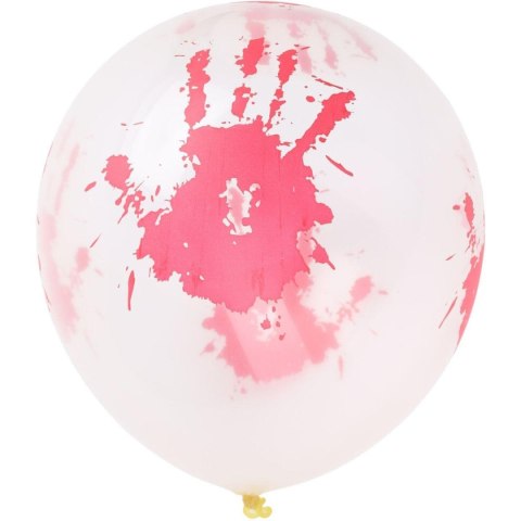 BALON DEKORACYJNY HALLOWEEN KRWAWY ODCISK DŁONI 10SZT BALON DEKORACYJNY HALLOWEEN KRWAWY ODCISK DŁONI 10SZT