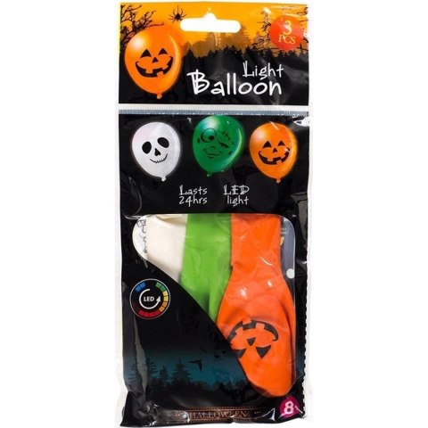 BALON DEKORACYJNY HALLOWEEN LED 3SZT BALON DEKORACYJNY HALLOWEEN LED 3SZT