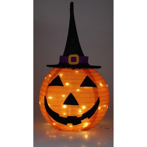 DYNIA DEKORACYJNA Z KAPELUSZEM 68CM HALLOWEEN 30LED DYNIA DEKORACYJNA Z KAPELUSZEM 68CM HALLOWEEN 30LED