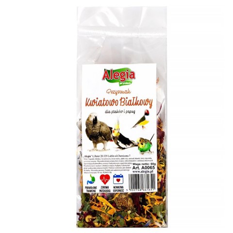 Alegia - przysmak kwiatowo mięsny dla papug 40g Alegia - przysmak kwiatowo mięsny dla papug 40g