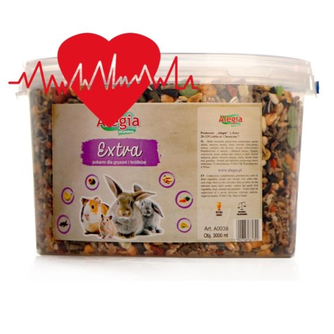 Alegia - Extra pokarm dla gryzoni i królików 3000ml Alegia - Extra pokarm dla gryzoni i królików 3000ml
