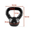 KNV04 BLACK KETTLEBELL ŻELIWNY POKRYTY WINYLEM HMS KNV04 BLACK KETTLEBELL ŻELIWNY POKRYTY WINYLEM HMS