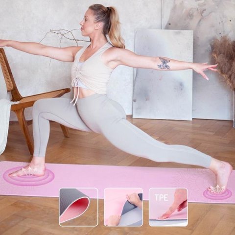 YM10 MATA TPE DO JOGI LIGHT PINK HMS YM10 MATA TPE DO JOGI LIGHT PINK HMS