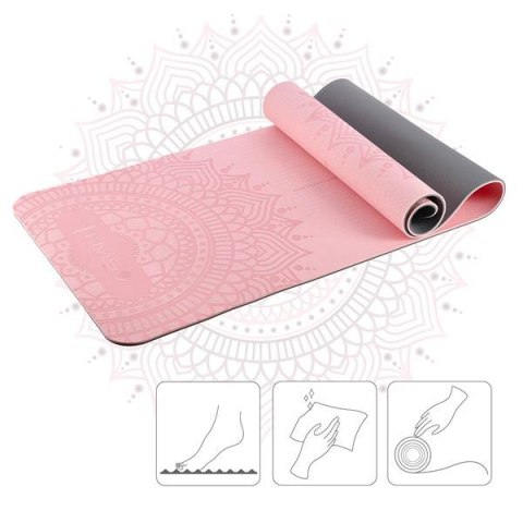 YM10 MATA TPE DO JOGI LIGHT PINK HMS YM10 MATA TPE DO JOGI LIGHT PINK HMS
