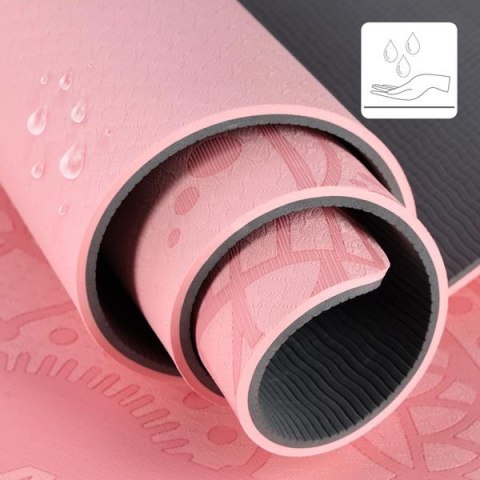YM10 MATA TPE DO JOGI LIGHT PINK HMS YM10 MATA TPE DO JOGI LIGHT PINK HMS