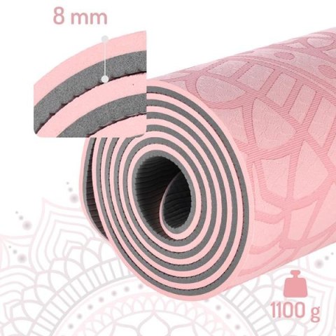 YM10 MATA TPE DO JOGI LIGHT PINK HMS YM10 MATA TPE DO JOGI LIGHT PINK HMS
