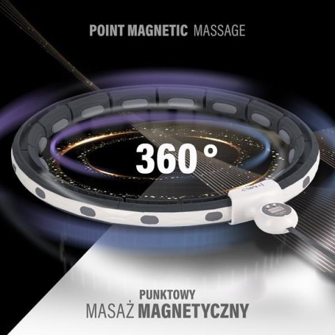 HHM15 HULA HOP BLACK Z MAGNESEM I OBCIĄŻNIKIEM + LICZNIK HMS HHM15 HULA HOP BLACK Z MAGNESEM I OBCIĄŻNIKIEM + LICZNIK HMS