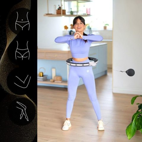 HHM15 HULA HOP BLACK Z MAGNESEM I OBCIĄŻNIKIEM + LICZNIK HMS HHM15 HULA HOP BLACK Z MAGNESEM I OBCIĄŻNIKIEM + LICZNIK HMS