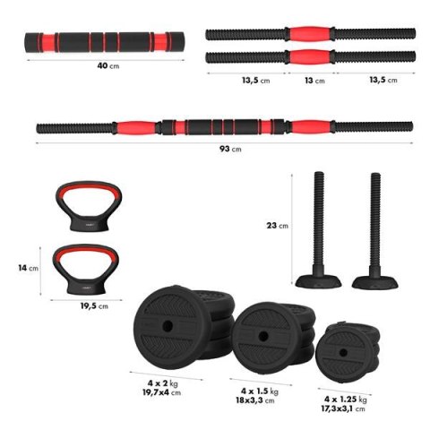 SGN120 PRO SET 6W1 ZESTAW CIĘŻARÓW 20KG HMS SGN120 PRO SET 6W1 ZESTAW CIĘŻARÓW 20KG HMS