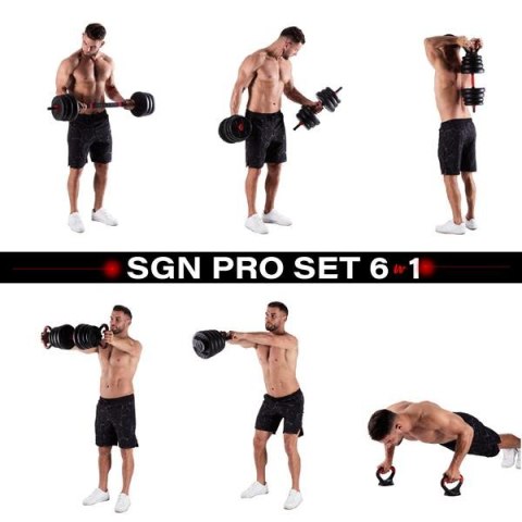 SGN140 (2 CZĘŚCI) PRO SET 6W1 ZESTAW CIĘŻARÓW 40KG HMS SGN140 (2 CZĘŚCI) PRO SET 6W1 ZESTAW CIĘŻARÓW 40KG HMS