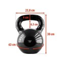 KNV32 BLACK KETTLEBELL ŻELIWNY POKRYTY WINYLEM HMS KNV32 BLACK KETTLEBELL ŻELIWNY POKRYTY WINYLEM HMS
