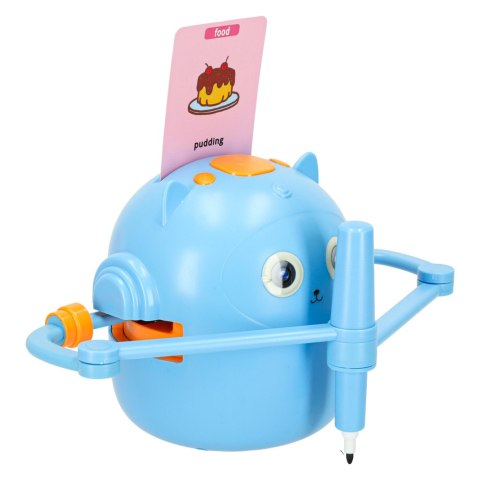Robot edukacyjny interaktywny nauka rysowania pisania zestaw fiszki mazaki niebieski Robot edukacyjny interaktywny nauka rysowania pisania zestaw fiszki mazaki niebieski