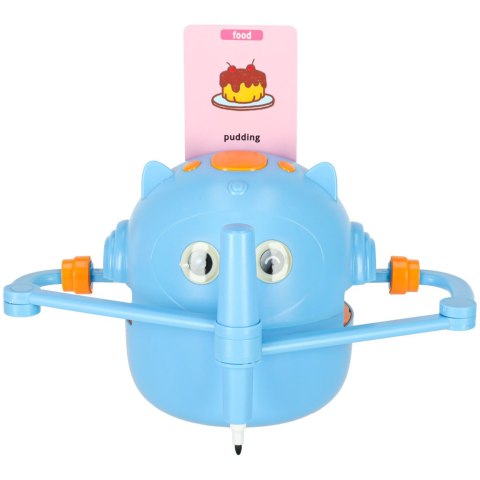 Robot edukacyjny interaktywny nauka rysowania pisania zestaw fiszki mazaki niebieski Robot edukacyjny interaktywny nauka rysowania pisania zestaw fiszki mazaki niebieski