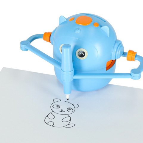 Robot edukacyjny interaktywny nauka rysowania pisania zestaw fiszki mazaki niebieski Robot edukacyjny interaktywny nauka rysowania pisania zestaw fiszki mazaki niebieski