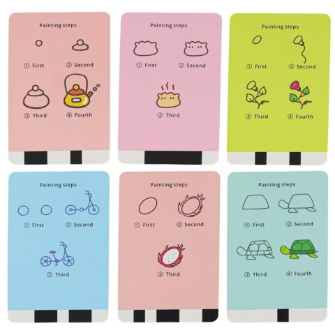 Robot edukacyjny interaktywny nauka rysowania pisania zestaw fiszki mazaki niebieski Robot edukacyjny interaktywny nauka rysowania pisania zestaw fiszki mazaki niebieski