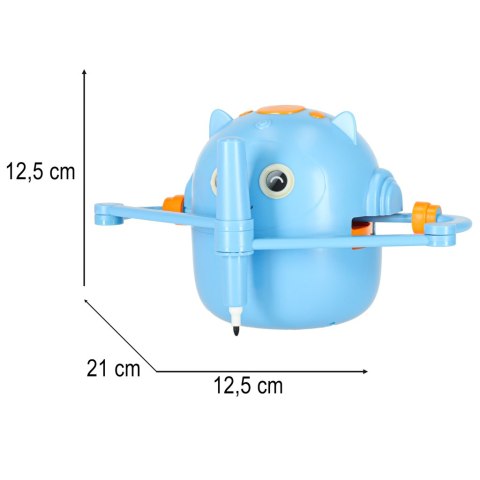 Robot edukacyjny interaktywny nauka rysowania pisania zestaw fiszki mazaki niebieski Robot edukacyjny interaktywny nauka rysowania pisania zestaw fiszki mazaki niebieski