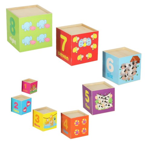 Wieża edukacyjna drewniana sorter kształty nauka liczenia 71cm XXL Wieża edukacyjna drewniana sorter kształty nauka liczenia 71cm XXL