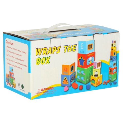 Wieża edukacyjna drewniana sorter kształty nauka liczenia 71cm XXL Wieża edukacyjna drewniana sorter kształty nauka liczenia 71cm XXL