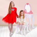TOOKY TOY Drewniana Toaletka Różowa z Krzesełkiem