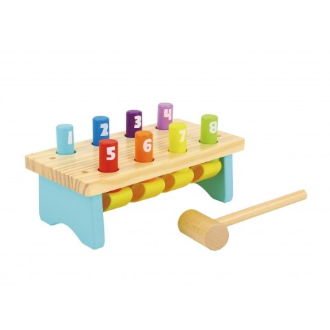 TOOKY TOY Drewniany Przebijak Wbijak z Młotkiem TOOKY TOY Drewniany Przebijak Wbijak z Młotkiem