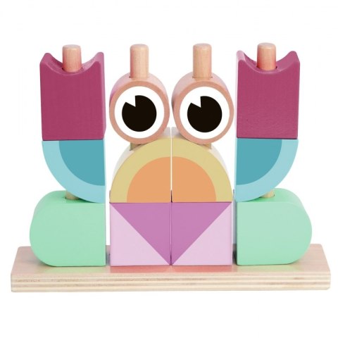 TOOKY TOY Krab Układanka Drewniana Stosy Klocki Bloki Pastelowy TOOKY TOY Krab Układanka Drewniana Stosy Klocki Bloki Pastelowy