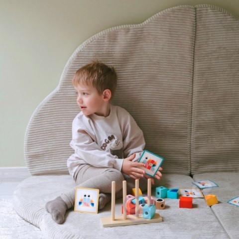 TOOKY TOY Krab Układanka Drewniana Stosy Klocki Bloki Pastelowy TOOKY TOY Krab Układanka Drewniana Stosy Klocki Bloki Pastelowy
